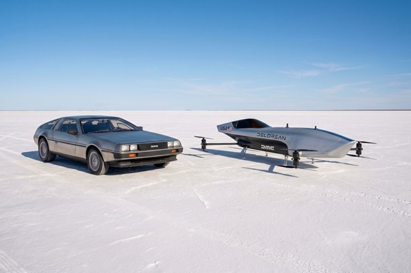 DELOREAN TAKES TO THE SKY