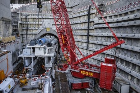 USTRA– Cantiere - Tunnel Autostradale Gottardo – Lavori Preparatori - Lotto 341 - Montaggio TBM © NicolaDemaldi